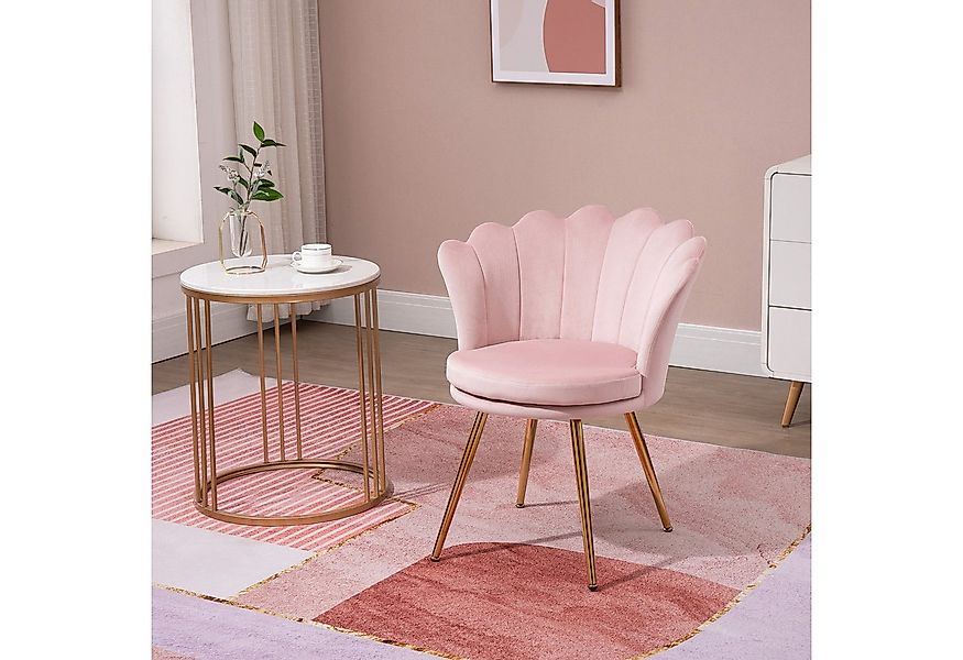 HOMCOM Relaxsessel Sessel mit Samtoptik (Polsterstuhl, Loungesessel, 1-St., günstig online kaufen