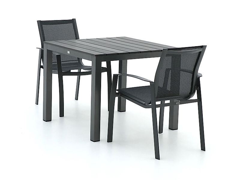 R&S Design Altea/Fidenza 90 cm Gartenmöbel-Set 3-teilig stapelbar günstig online kaufen