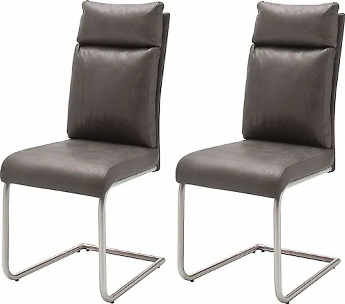 MCA furniture Freischwinger »PIA« (Set) 2 Stk. Stoffbezug Stuhl belastbar b günstig online kaufen