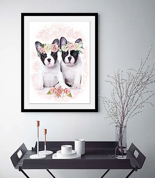 queence Bild »Zwillinge«, (1 St.), HD Premium Poster-Druck inkl. Holzrahmen günstig online kaufen