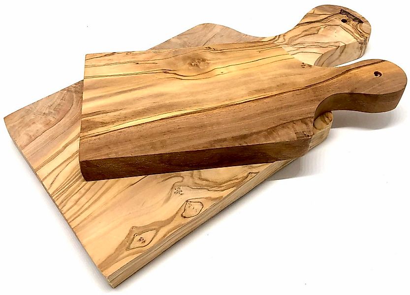 Olivenholz-erleben Schneidebrett "mit Griff aus hochwertigem naturbelassene günstig online kaufen
