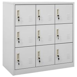 vidaXL Fächerschrank Schließfachschränke 5 Stk. Hellgrau günstig online kaufen