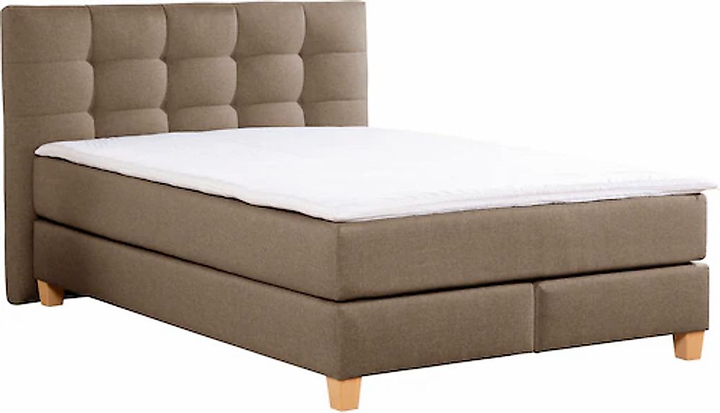 Home affaire Boxspringbett »Moulay«, inkl. Topper, in Überlänge 220 cm, 3 H günstig online kaufen