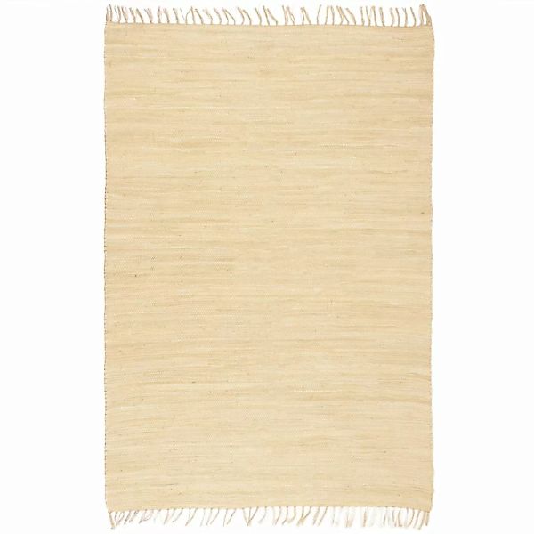 Handgewebter Chindi-teppich Baumwolle 200x290 Cm Creme günstig online kaufen