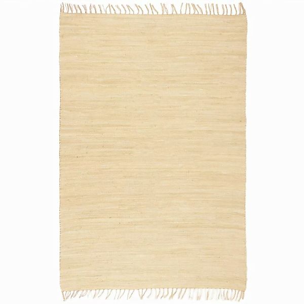 Handgewebter Chindi-teppich Baumwolle 200x290 Cm Creme günstig online kaufen