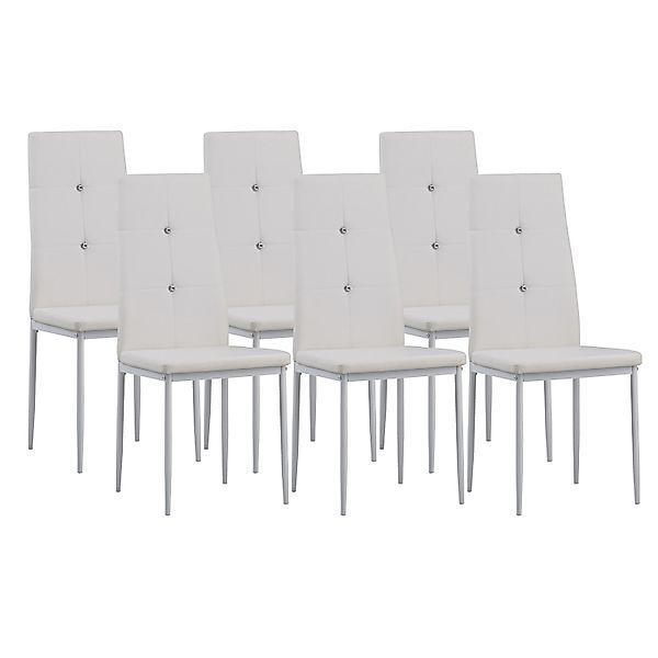 Albatros Esszimmerstühle DIAMOND 6er Set Weiss günstig online kaufen
