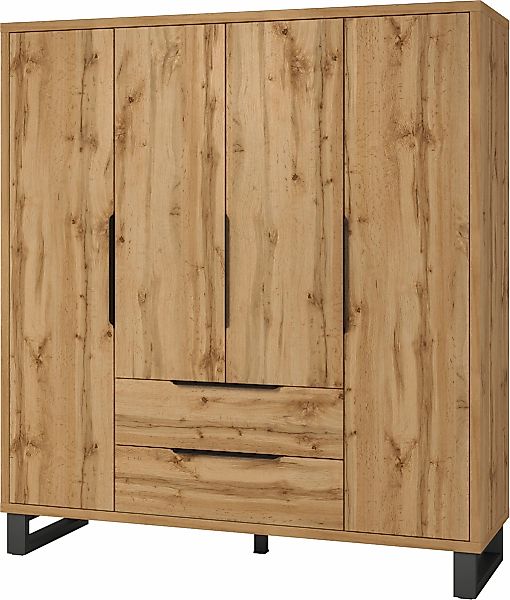 Home affaire Kleiderschrank "Bronne,Breite 191 cm, Wäscheschrank inclusive günstig online kaufen