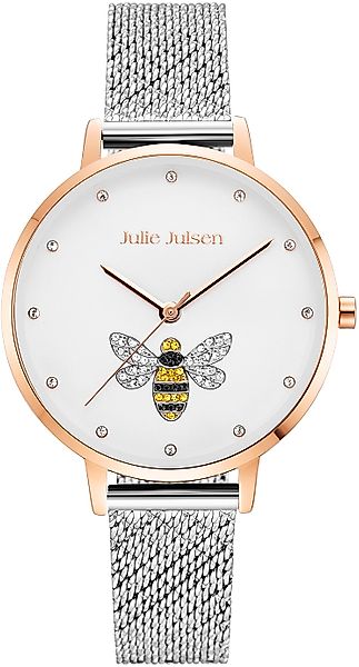 Julie Julsen Quarzuhr "Bee Rosé Silver, JJW1072RGSME" günstig online kaufen