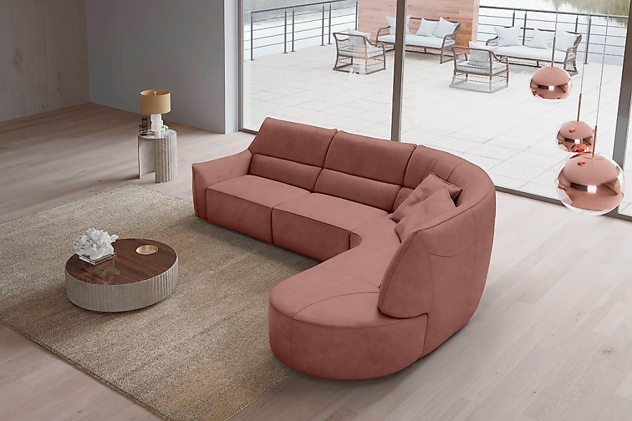 Egoitaliano Ecksofa "Puffy, extravagant & edel, Retro Designsofa, hoher Sit günstig online kaufen