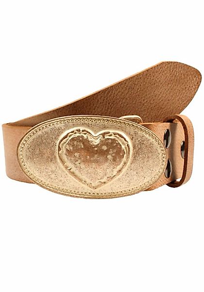 Rettungsring Gürtel Ledergürtel mit austauschbarer Schließe "Herz Oval Rosa günstig online kaufen