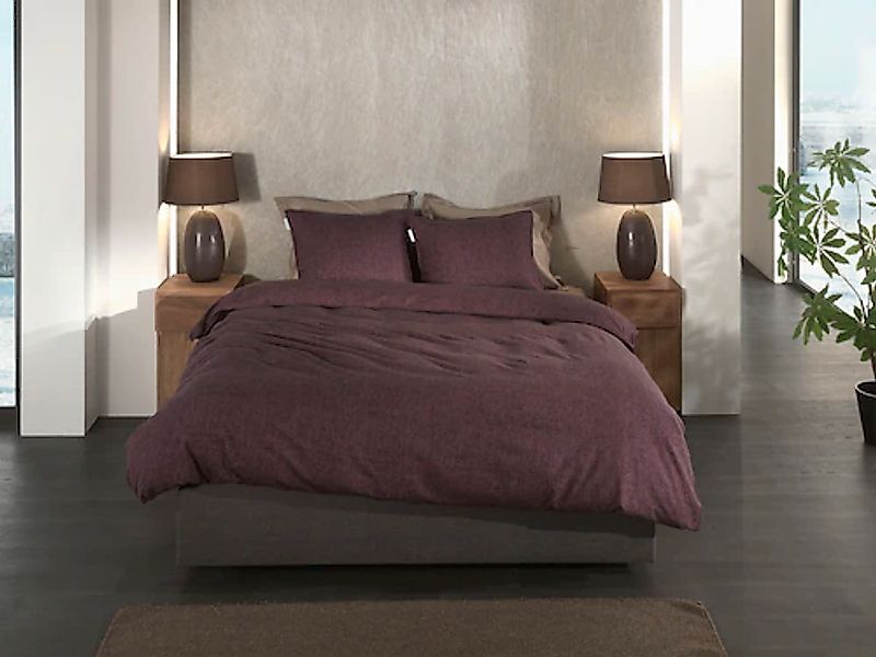 Heckett & Lane Bettwäsche »Franela« 2 Stk. tlg. Uni Design, hochwertiges Fl günstig online kaufen