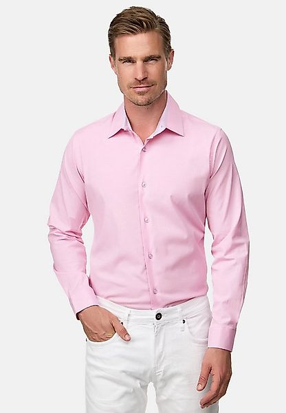 Rusty Neal Langarmhemd mit farblich abgesetztem Innenkragen günstig online kaufen