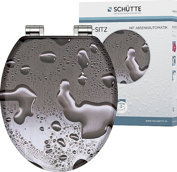 Schütte WC-Sitz Grey Steel, mit Absenkautomatik und Holzkern, MDF günstig online kaufen