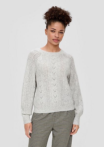 QS Longpullover Strickpullover Pullover mit Strickmuster günstig online kaufen