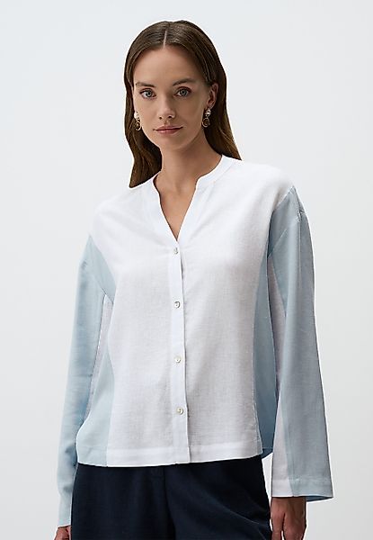 Jimmy Key Shirtbluse Elegant Kontrast Leinen günstig online kaufen