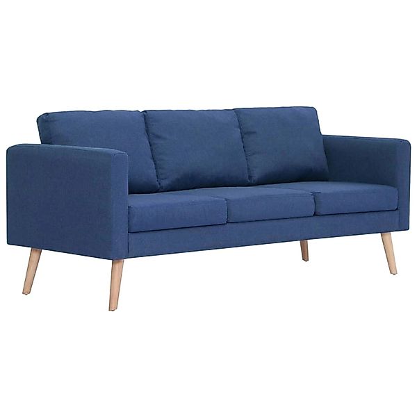 vidaXL 3-Sitzer-Sofa Stoff Blau Modell 3 günstig online kaufen