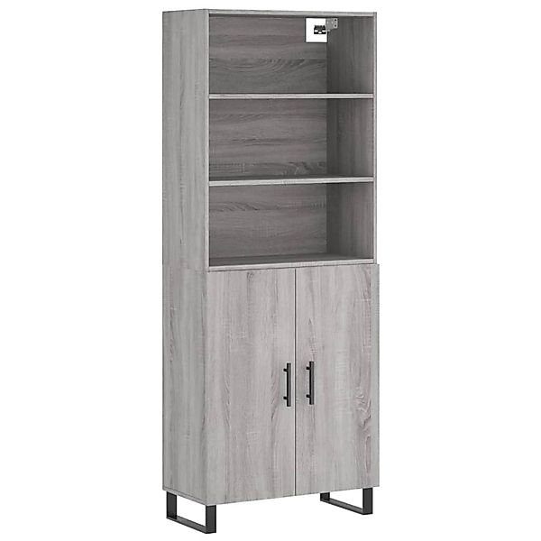 vidaXL Highboard Grau Sonoma 69,5x34x180 cm Holzwerkstoff 3189283 günstig online kaufen