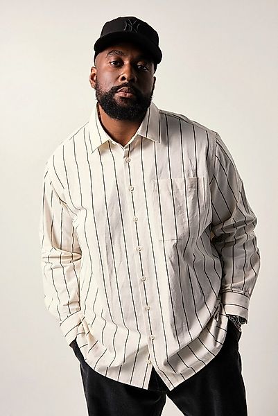 STHUGE Businesshemd STHUGE Streifenhemd Langarm Boxy Fit bis 8 XL günstig online kaufen