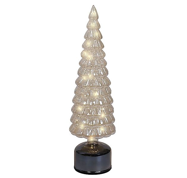 Weihnachtsbaum Glas Beige LED Bewegung Dekoleuchte Timer Tischleuchte Weihn günstig online kaufen