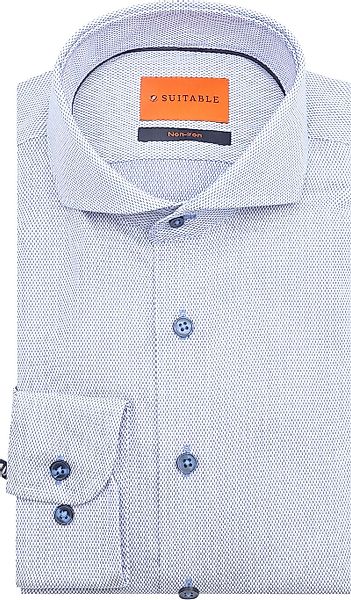 Suitable Hemd Jacquard Luxe Blau - Größe 41 günstig online kaufen