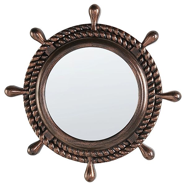 Beliani Dekospiegel GORMAZ Dunkelbraun 6x46x46 günstig online kaufen