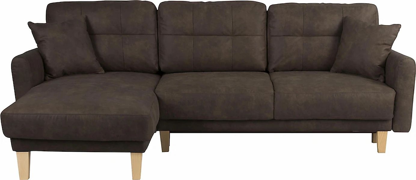 Home affaire Ecksofa "TRIPLO optionale Schlafsofa mit Bettkasten, Maße B/T/ günstig online kaufen