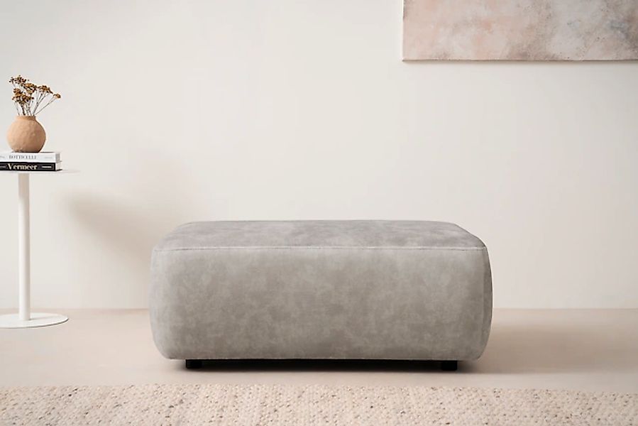 INOSIGN Polsterhocker »Torge, Hocker in Cord, Samtvelours oder Struktur«, p günstig online kaufen