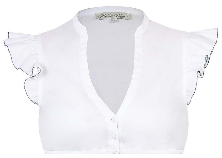 Madame Marie Dirndlbluse Dirndlbluse Lunavea Flügelarm weiß stahlblau günstig online kaufen