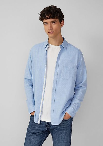 s.Oliver Langarmhemd Hemd Regular Fit: Gemustertes günstig online kaufen