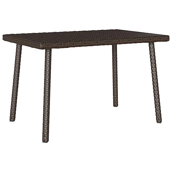 vidaXL Garten-Couchtisch Rechteckig Braun 60x40x37 cm Poly Rattan 4104051 günstig online kaufen