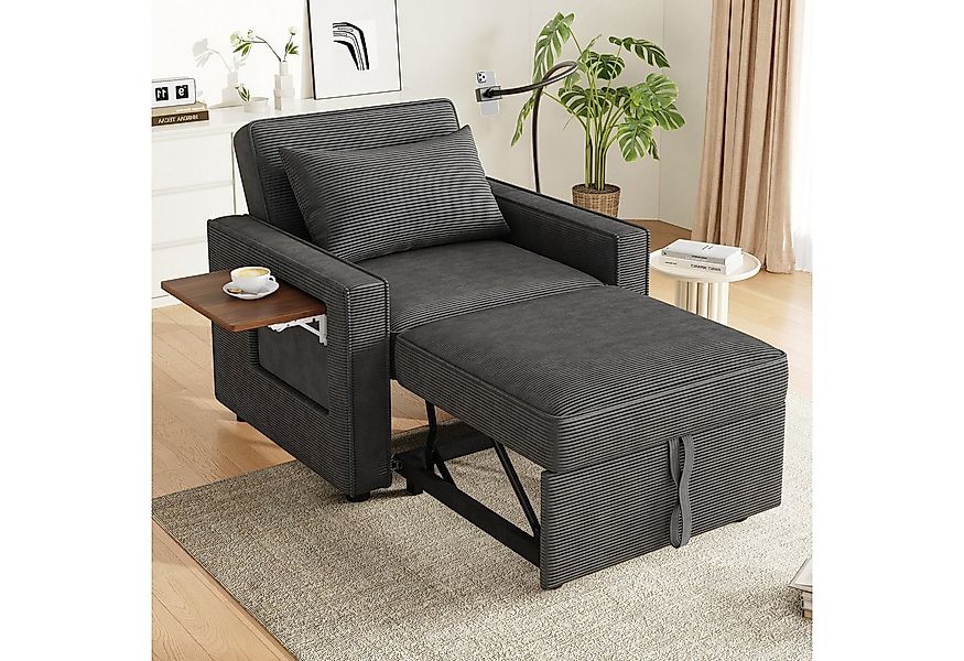 Merax Schlafsofa klappbar Sofabett Einzelsofa mit USB- & Type-C-Anschluss, günstig online kaufen