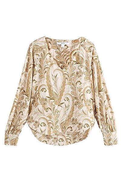 Next Langarmbluse Langärmelige Jerseybluse mit V-Ausschnitt (1-tlg) günstig online kaufen