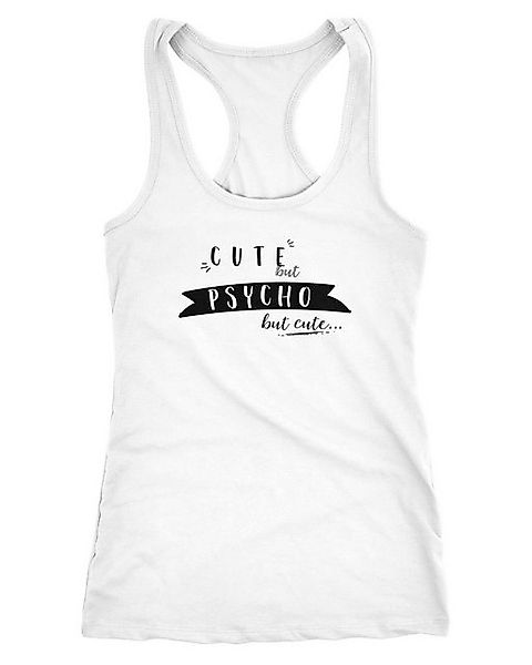 MoonWorks Tanktop Damen Tanktop mit Spruch Cute but Psycho but cute Sprüche günstig online kaufen