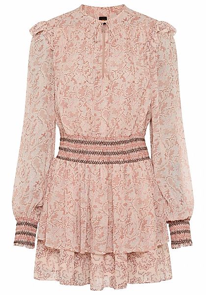 BOSS ORANGE Druckkleid "Darmia Premium Damenmode" mit Volants und gesmokten günstig online kaufen