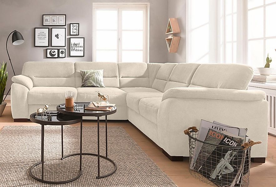 sit&more Ecksofa "Montego L-Form, B: 256cm" wahlweise mit Bettfunktion und günstig online kaufen