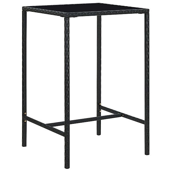 vidaXL Gartentisch Garten-Bartisch Schwarz 70x70x110 cm günstig online kaufen