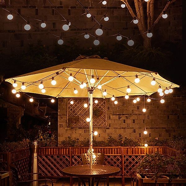 Rosnek LED-Lichterkette Terrassenlicht,G50, Außen Strom Glühbirnen,Hochzeit günstig online kaufen
