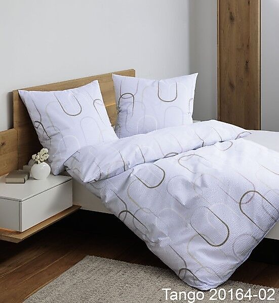 Janine Janine Mako-Soft-Seersucker Bettwäsche TANGO 20164 blaugrau Größe: günstig online kaufen