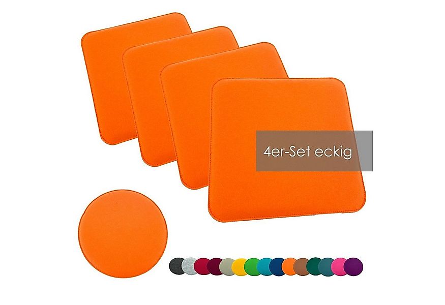 heimtexland Sitzkissen Filz Sitzauflage Stuhlkissen Bankkissen abwaschbar, günstig online kaufen