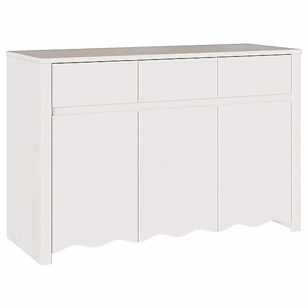 vidaXL Sideboard Drammen Weiß 114 x 43 x 75,5 cm Massivholz Kiefer 42003039 günstig online kaufen