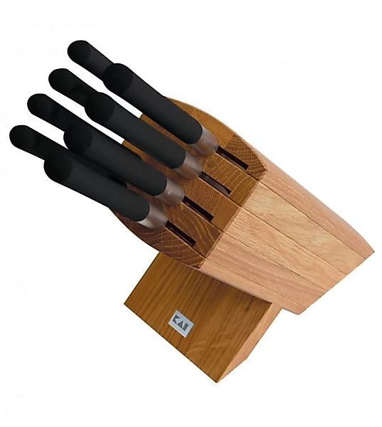 KAI Messerblock Wasabi bestückt mit 8 Messern - Eichenholz günstig online kaufen