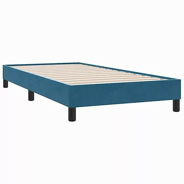 vidaXL Bett Boxspringbett ohne Matratze Dunkelblau 80x210 cm Samt günstig online kaufen