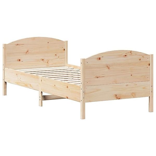 vidaXL Bett Massivholzbett mit Kopfteil 90x200 cm Kiefer günstig online kaufen
