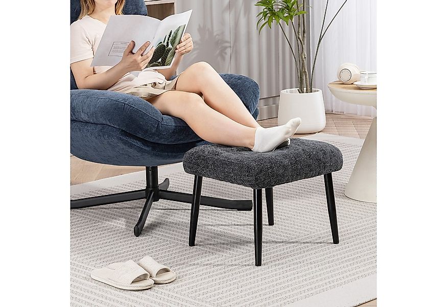 HOMCOM Fußhocker mit Anti-Rutsch-Pads (Polsterhocker, 1 St., Fußstütze), fü günstig online kaufen