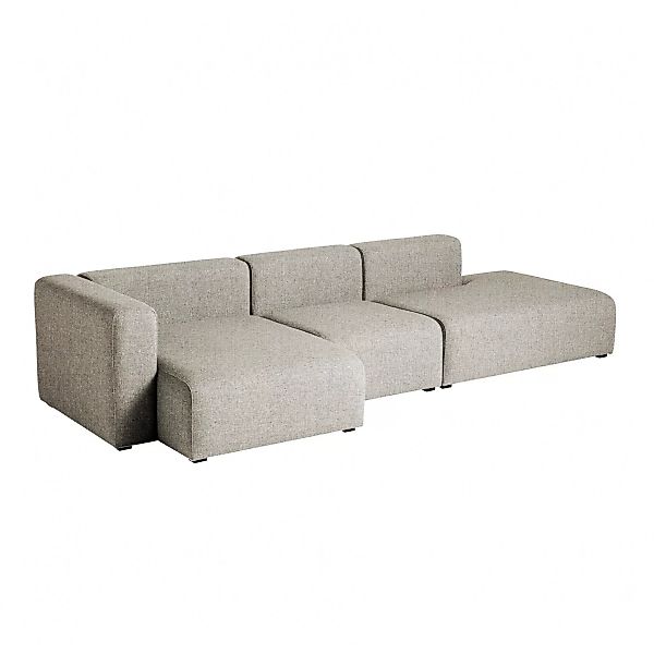 HAY - Mags 3-Sitzer Sofa links 321x127,5x67cm - beige/Stoff Remix 233/Füße günstig online kaufen