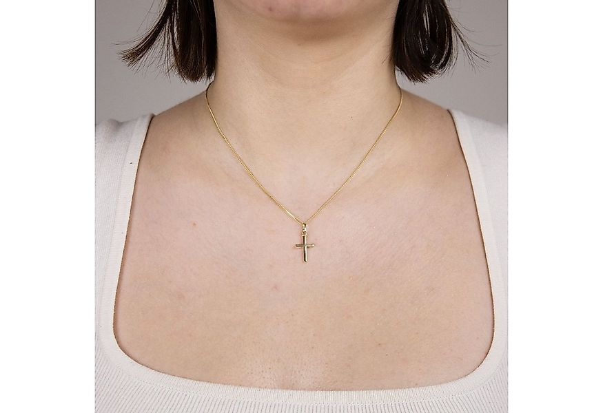 HOPLO Kreuzanhänger Gold Anhänger Kreuz mit Goldkette massiv 333 - 8 Karat günstig online kaufen