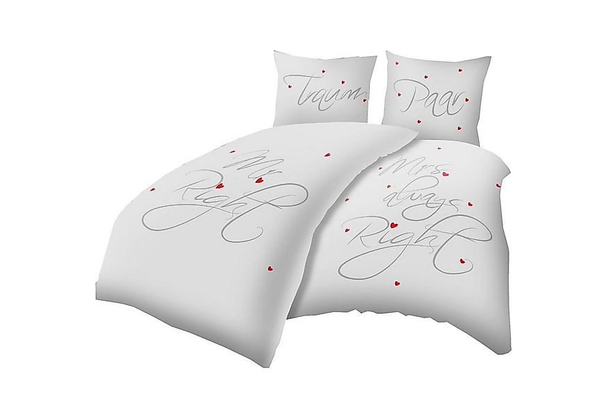 Casa Colori Bettwäsche Partner Bettwäsche mit RV Garnitur 4 tlg. 135x200 cm günstig online kaufen