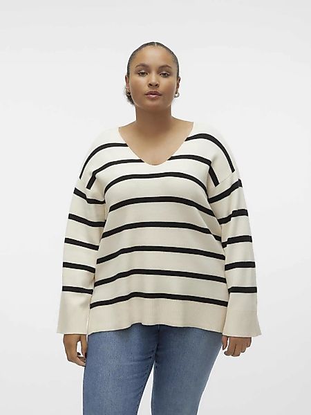 Vero Moda Curve Strickpullover VMCSABA LS V-NECK PULLOVER GA NOOS CUR günstig online kaufen