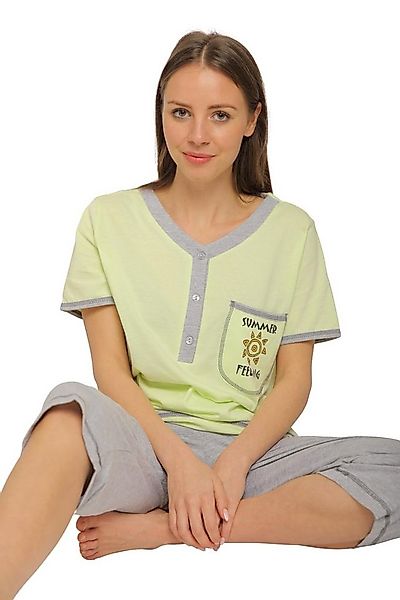 Consult-Tex Capri-Pyjama Damen Capri Pyjama Schlafanzug DF445Capri (Spar-Se günstig online kaufen