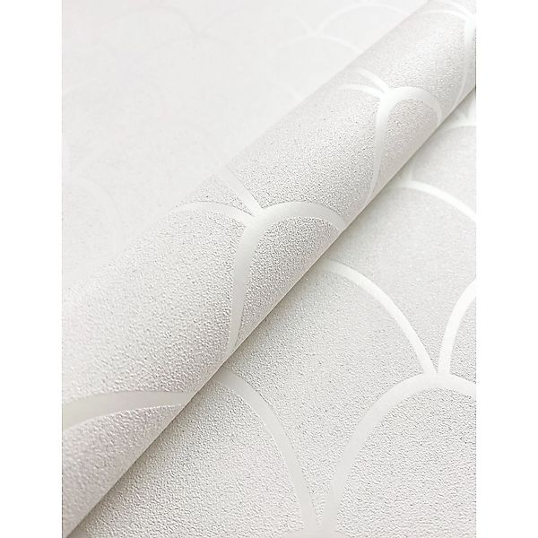 Newroom Vliestapete Zeesa White Fischschuppen Modern FSC® günstig online kaufen